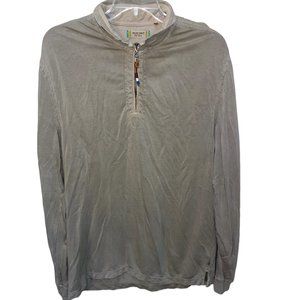 True Grit By Dry‎ Goods Long Sleeve Mock Neck Quarter Zip T Shirt Size Medium